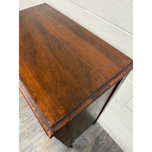 Brown Antique Late Victorian Walnut Chest of Drawers For Sale - Image 8 of 17
