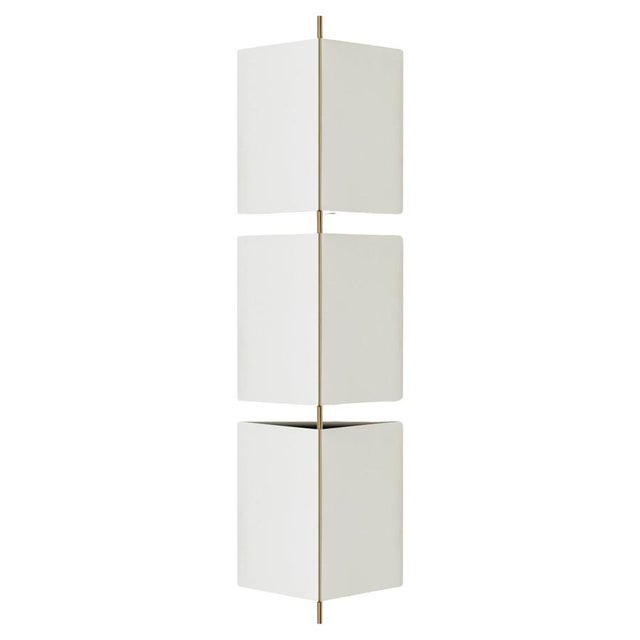 3t09 Bronze Structure and Ivory Fabric 3 Modules Wall Lamp by Neri and Hu for Cassina For Sale - Image 10 of 10