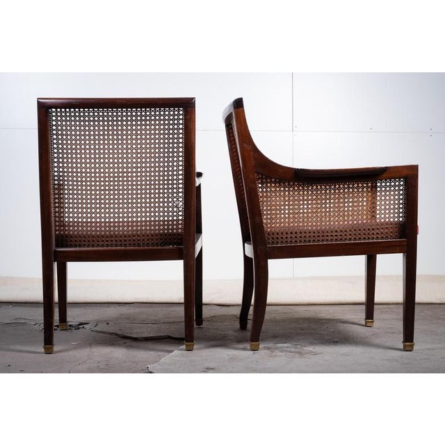 Armchairs attributed to Fritz Henningsen, Denmark, 1940s, Set of 2 For Sale - Image 4 of 9