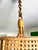 Openwork pendant light from the 1970s, composed of a bamboo frame and cane leaves and suspended by rattan rings height of...