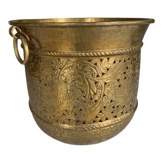 Vintage Brass Planter For Sale