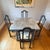 Antique English Oak Draw Leaf Chalk Painted Table and 4 Chairs For Sale - Image 12 of 12