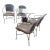 Vintage Brutalist Iron Table & 4 Chairs For Sale