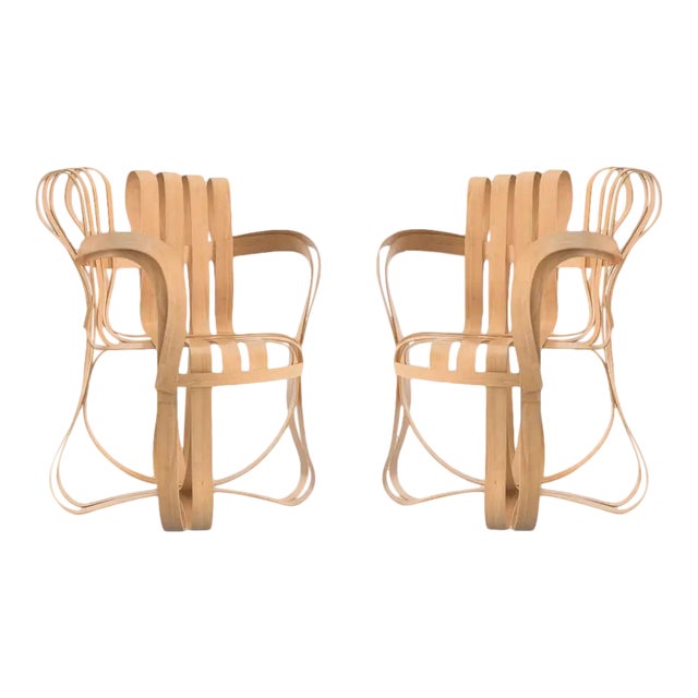 Pair Of Frank Gehry For Knoll Cross Check Chairs Chairish