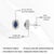 Princess Diana-Inspired Oval Blue Sapphire & Diamond Halo Stud Earrings - A Pair For Sale - Image 11 of 13