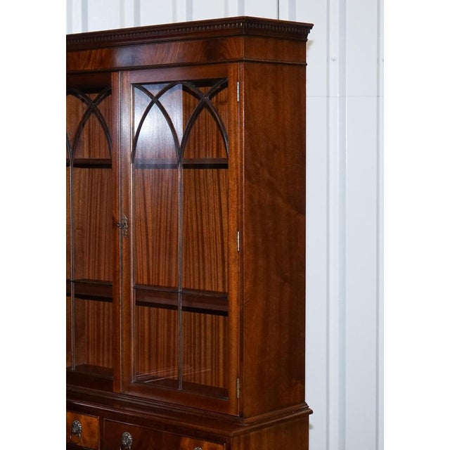 Georgian Display Cabinets with Brass Lion Handles, Set of 2 For Sale - Image 16 of 18