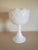 Vintage Milk Glass Goblet Vase For Sale - Image 4 of 4