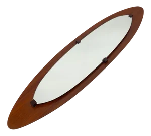 Mid-Century Modern Mirror in Oval Form by Franco Campo & Carlo Graffi, 1950s