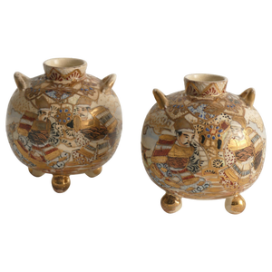Earthenware Vases from Satsuma, Set of 2