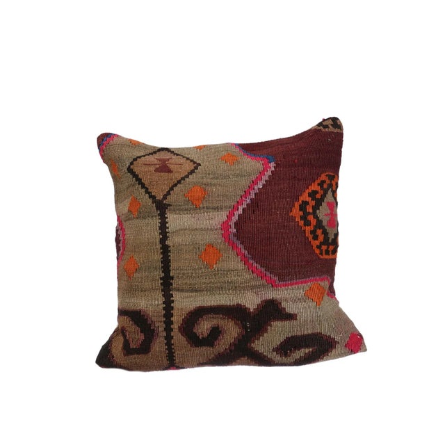 Decorative Kilim Pillow Cover For Sale - Image 4 of 4