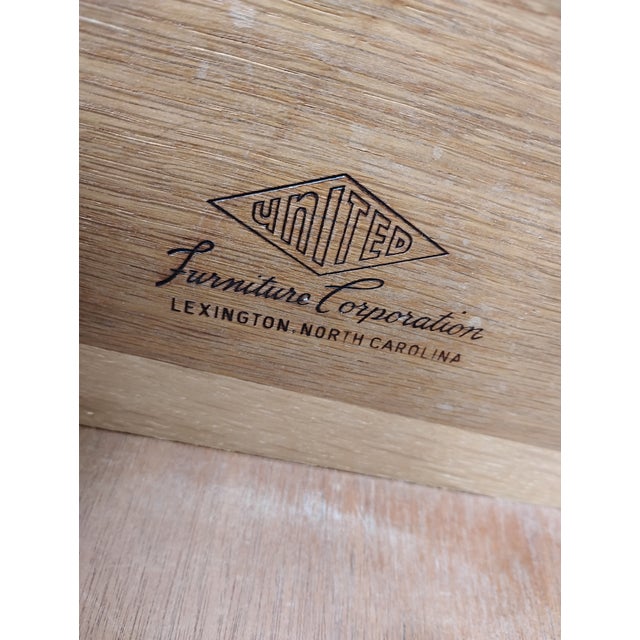 Mid 20th Century Tallboy Bedroom Dresser Chest of Drawers From United Furniture For Sale - Image 12 of 12