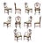Drape Carved Shield Back Chairs - Set of 10 For Sale