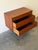 This elegant vintage Danish teak vanity is a refined example of Mid Century Modern Scandinavian design. Crafted in warm...