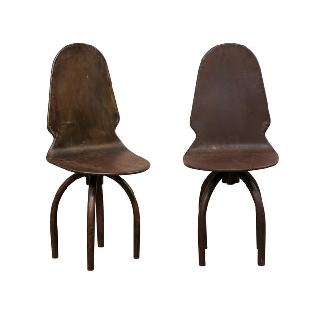 Vintage Mid Century Spanish Iron Swivel Chairs on Spider-Style Legs - a Pair For Sale - Image 11 of 11