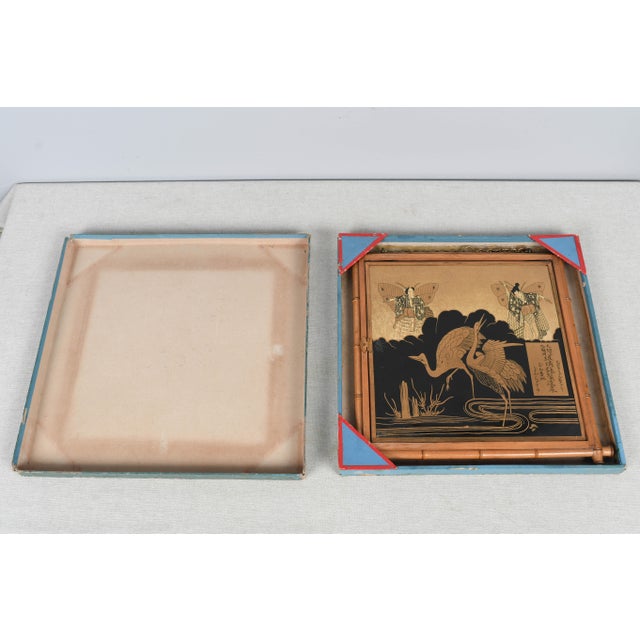 Brown 19th Century French Faux Bamboo Tri-Fold Mirror For Sale - Image 8 of 10