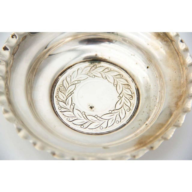 Circular Silver Ring with Wavy Edges, in Very Good conditions. Designed 1920 to 1949 This piece has an attribution mark, I...