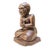 Burmese Monk in Carved Wood, Early 1900s For Sale - Image 5 of 8