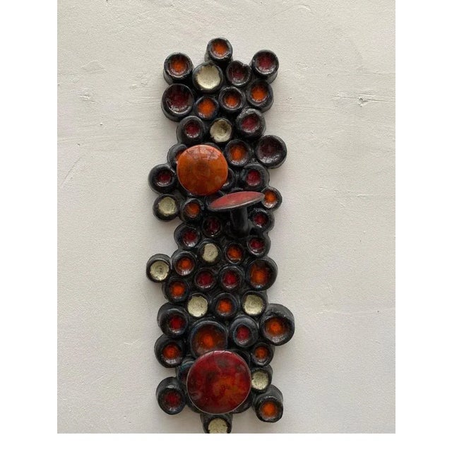 Abstract Ceramic Wall Sculpture from Perignem, Belgium For Sale - Image 11 of 15