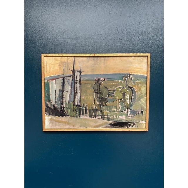 S. Hamlet, Abstract Landscape, 1960s, Oil Painting on Canvas, Framed For Sale - Image 17 of 17