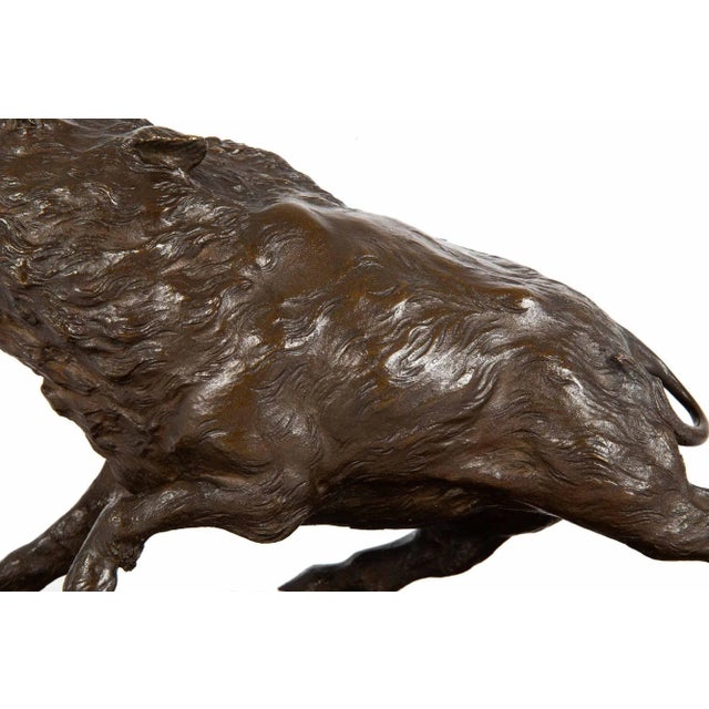 Japanese Meiji Bronze Okimono of a Wild Boar by Akasofu Gyokko For Sale - Image 9 of 13