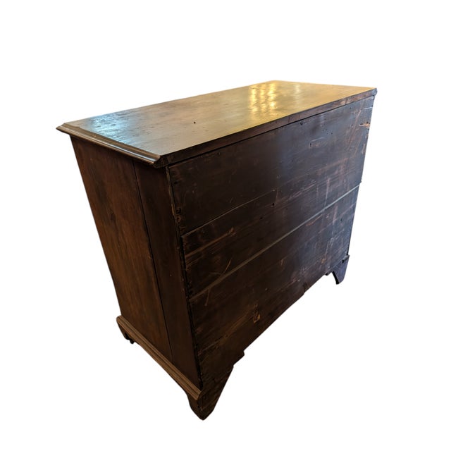 Brass Mid 18th Century George III English Georgian Mahogany Chest of Drawers For Sale - Image 8 of 11