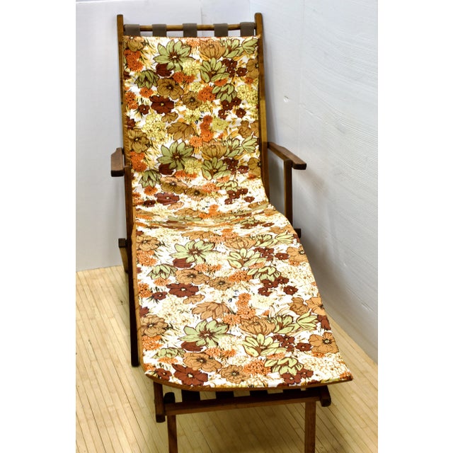 Mid-Century Modern Teak Steamer Ship Lounge Deck Chair | 1950s For Sale - Image 3 of 5