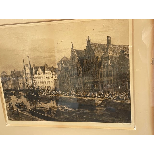 Traditional 1907 Etching by Axel Herman Haig- Antique Published by R.Dunthorne For Sale - Image 3 of 7