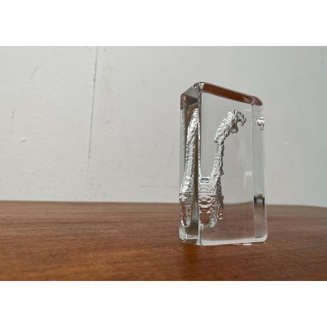 Vintage Scandinavian Art Glass Paper Weight For Sale - Image 6 of 16