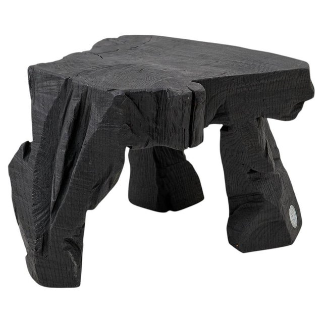 Sculptural Hardwood Stool by Logniture For Sale - Image 18 of 18