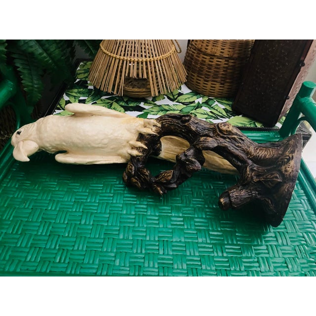 Ceramic Vintage Tropical Statue Ceramic Parrot Bird For Sale - Image 7 of 13