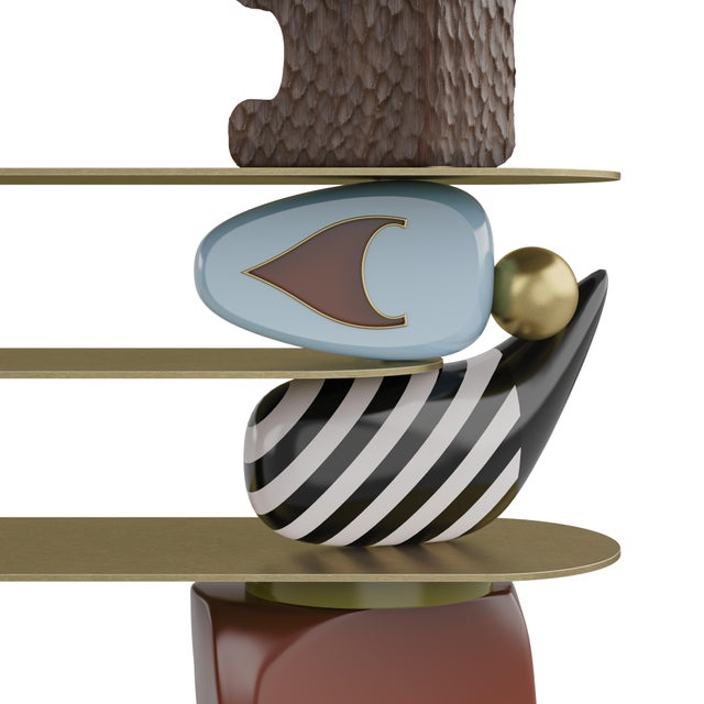 Metal Echoes Bookshelf Handmade in Portugal by Malabar For Sale - Image 7 of 12