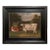 Prize Cattle in Landscape Framed Oil Painting Print on Canvas in Distressed Black Solid Wood Frame- an 8" X 10" Framed to 11-1/2" X 13-1/2" For Sale
