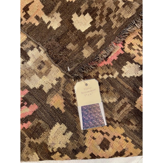 1900s Antique Floral Rug 9' X 6' For Sale - Image 4 of 5