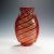 A large Murano art glass vase, designed and made by Eugenio Ferro & C. 1929 srl in 2009. Thick clear glass with spiral...