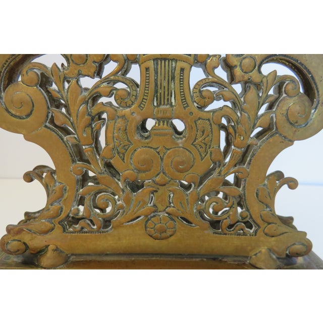 Antique English Brass Letter Holder Edwardian Art Nouveau For Sale - Image 11 of 12