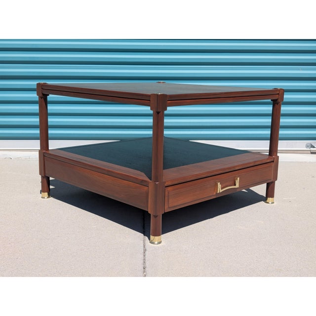 Heritage Refinished Mid Century Walnut End/Coffee Table by Heritage, C1960s For Sale - Image 4 of 17