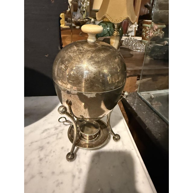 Silver-Plated Metal Soft-Boiled Egg Warmer, 1890s For Sale - Image 6 of 6