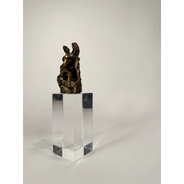 1970's Modern Bronze Figure Sculpture by M. Gristauts For Sale - Image 4 of 8