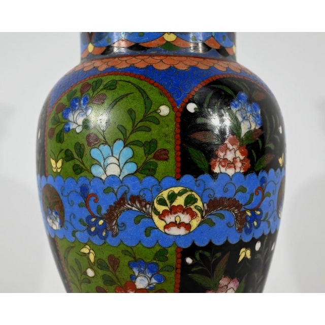 Metal Antique Gold and Emaux Bronze Vase For Sale - Image 7 of 18