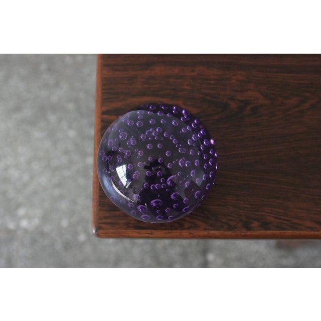 Vintage Italian Purple Paperweight Ball, 1970s For Sale - Image 3 of 6