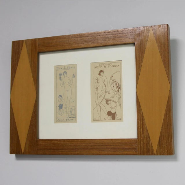 Joan D'Ivori, Ex Libris Figurative Lithographs, Framed For Sale - Image 3 of 5