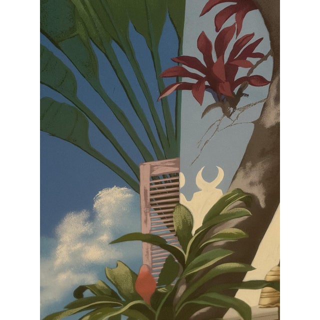 Contemporary John Kiraly Signed Limited Edition Serigraph 167/300, Tropical Island Doorway, Framed For Sale - Image 3 of 7