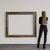 Great mid-20th-century Italian frame. A Tuscan-style piece of furniture in lacquered, gilded, and painted wood, of...