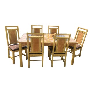 Henry Link Lexington Boho Chic Dining Set - 7 Pieces For Sale
