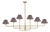 Regina Andrew Polly Chandelier, Natural Brass with Umber Scalloped Shade - 2 cartons For Sale