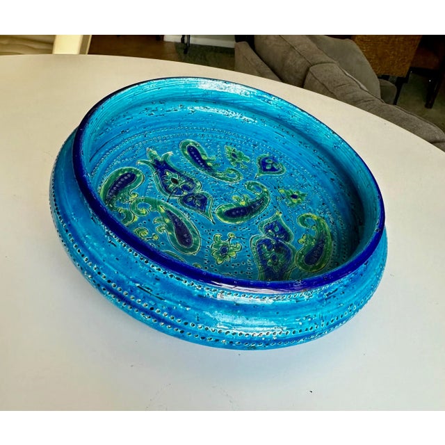 Bitossi Large Italian Bitossi Aldo Londi Paisley Glazed Bowl For Sale - Image 4 of 12