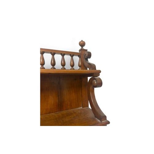 2000 - 2009 Antique Wooden Sideboard with Shelf and Turned Balustrade For Sale - Image 5 of 9