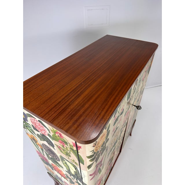 1940’s Swedish Cabinet Papered With Illustrations From La Belgique Horticole: Journal Des Jardins For Sale - Image 10 of 12