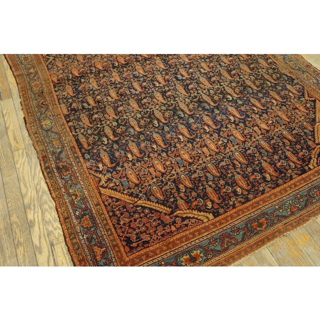 Persian Late 19th Century Persian Malayer Carpet ( 5' x 6' 2'' - 152 x 188 cm ) For Sale - Image 3 of 12