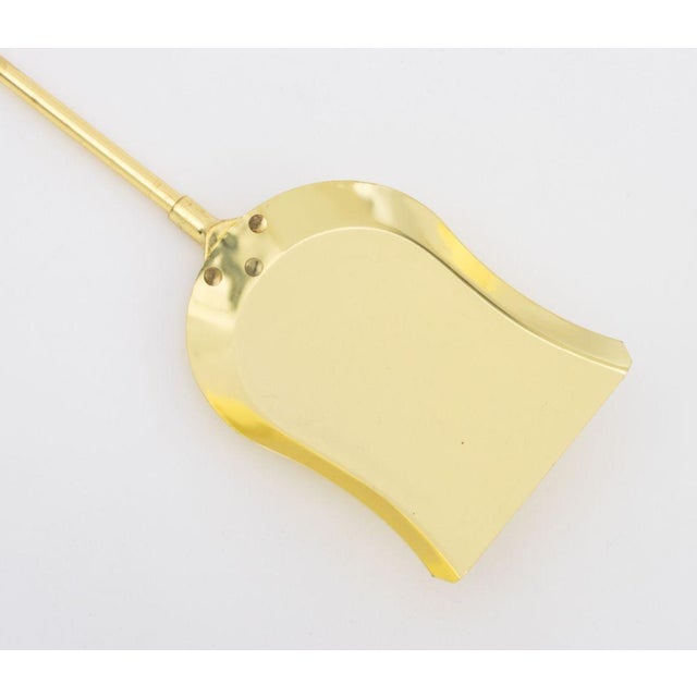 Modern Brass and Black Marble Fireplace Tool Set For Sale - Image 13 of 14
